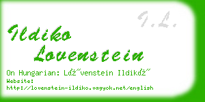 ildiko lovenstein business card